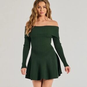 Windsor Chic Staple Ribbed Knit Skater Dress